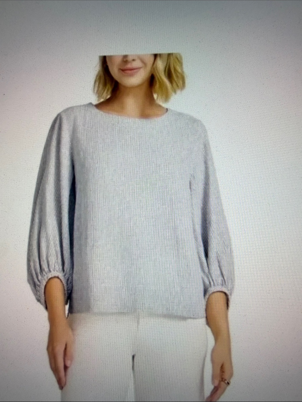 MATTY WOMEN'S  sand Balloon-Sleeve Women's Blouse.
